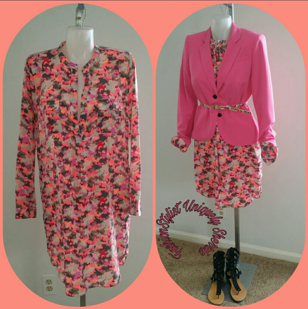 Oversize Gap Print Dress - Picture 3 of 8